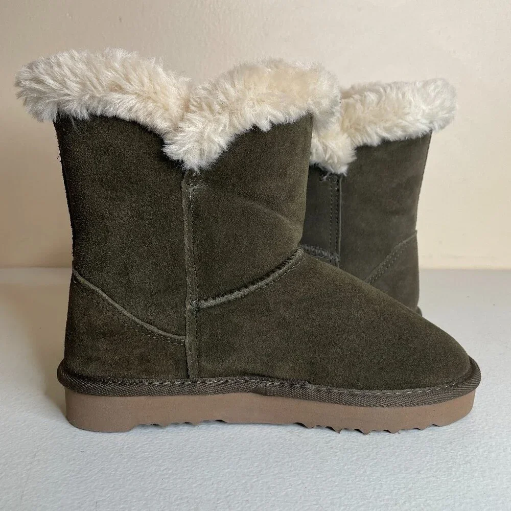 Macy's Style & Co Suede Leather Faux Fur Lined Boots Size 5